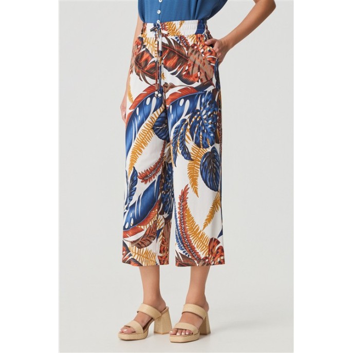 Batida Broek 2449 7/8 rechte pijp Amber print